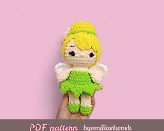 Crochet doll pattern / tinker bell crochet pattern / princess crochet pattern / ENG PDF