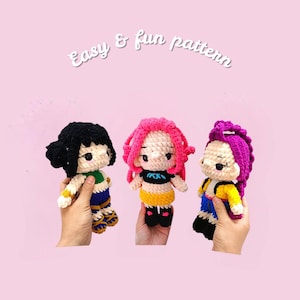 k-pop demon hunter crochet pattern/ mira pattern/zoey pattern/ rumi pattern/low sew crochet pattern/ E.N.G.L.I.S.H PDF