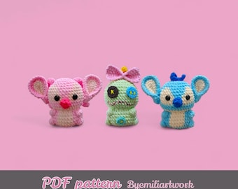 Crochet Plushies Pattern: Scrump, Stitch, Angel (PDF Download, English Only)