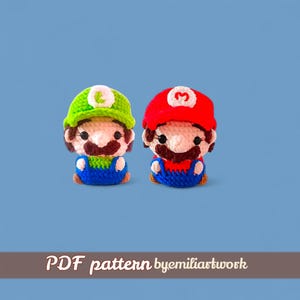 Einfache gehäkelte Plüschtiere / super Mario Häkelanleitung / Luigi Häkelanleitung / ENG PDF