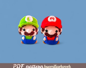 Easy crochet plushies / super mario crochet pattern / Luigi crochet pattern /  ENG PDF