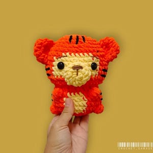 Plushies crochet pattern / low sew crochet pattern / tigger crochet pattern / ENG PDF