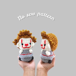 Clown Häkelanleitung: Amigurumi Doll niedrig nähen (PDF-Muster)