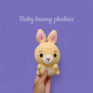 Plushies crochet pattern / low sew crochet pattern / bunny crochet pattern / rabbit crochet pattern / ENG PDF