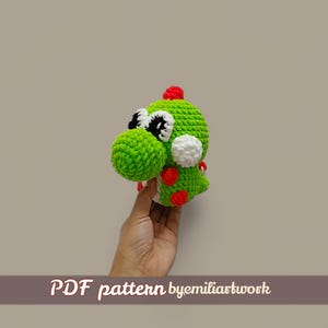 Modello Yoshi all'uncinetto, peluche Amigurumi (PDF)