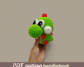 Yoshi Crochet Pattern, Amigurumi Plushies (PDF)