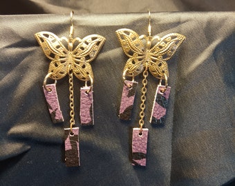 Boucles d'oreilles papillon triade