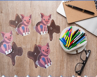 Piggy Letter Matching Activity