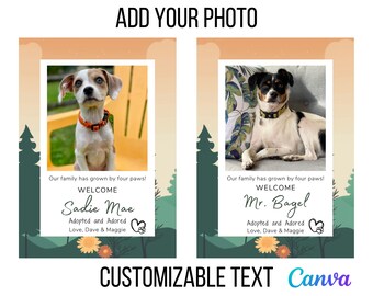 Editable Dog Adoption Announcement Template