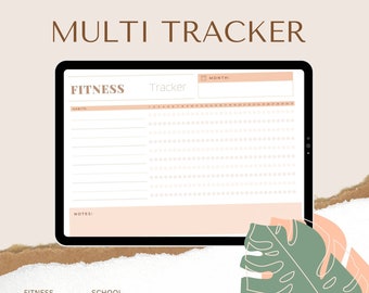 Minimalist Habit Tracker, Earth Tone Style (PDF/Goodnotes)