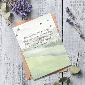Ceux que nous aimons ne s'en vont pas, ils marchent à nos côtés tous les jours, Carte de sympathie imprimable | Deuil | Chagrin des Fêtes de Noël | Perte de chagrin