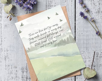 Those we love don't go away, they walk beside us every day, Printable Sympathy Card | Bereavement | Christmas Holiday Grief | Sorrow Loss
