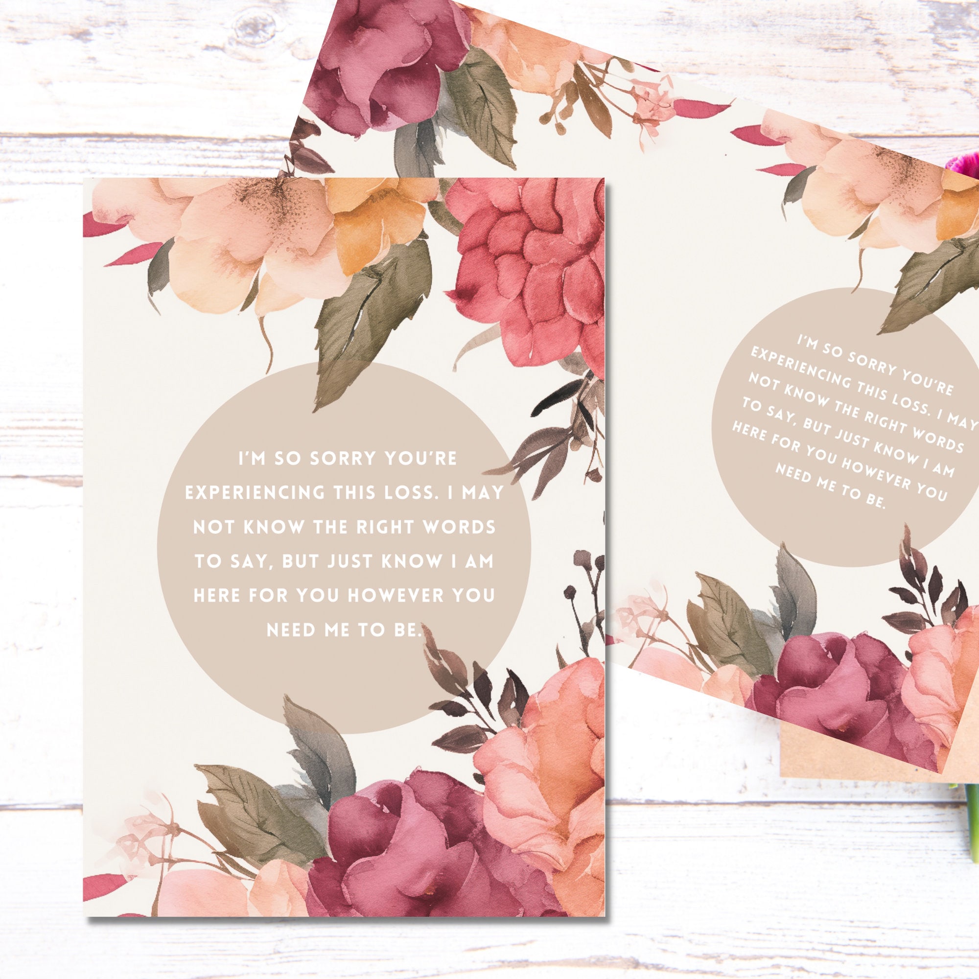 Printable Sympathy Card Loss of Mother, Loss of Child Card Mother's Day ...