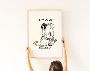 Little Cowboy Nursery Print // Baby Boy Western Room Decor // Digital Wall Art // Printable Cowboy Theme