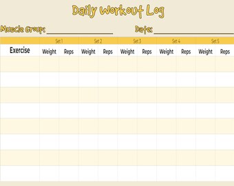 Daily Workout Log