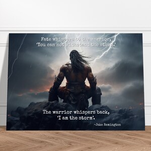 Motivational Quote Canvas Art For Living Room Warrior motivational Painting Entryway Home Decor