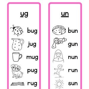 Montessori CVC Word Lists: Letter U, Phonetic Reading (Digital Download)