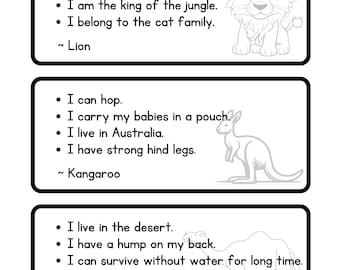 Animal Riddles for Kids: Early Literacy Game (Digital Download)
