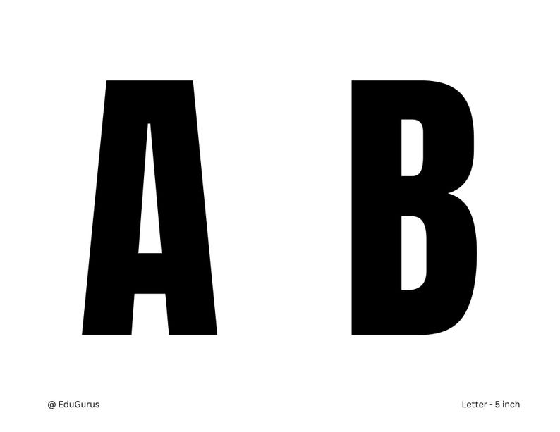 L5-5_printable A-Z Letter Templates - 5” | Uppercase Digital Letters ...
