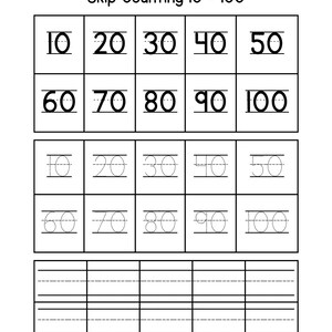 Skip Counting Workbook: Math Practice 5s & 10s (PDF Download) - Etsy