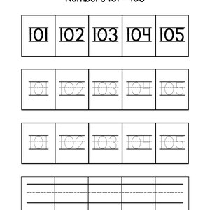 Number Tracing Workbook 1-200: Preschool Handwriting Practice (PDF ...