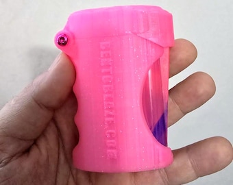 KLIPPER RIPPER Sparkle Pink dugout 3d printed handmade smoking travel one hitter pipe kit birthday Christmas holiday gift