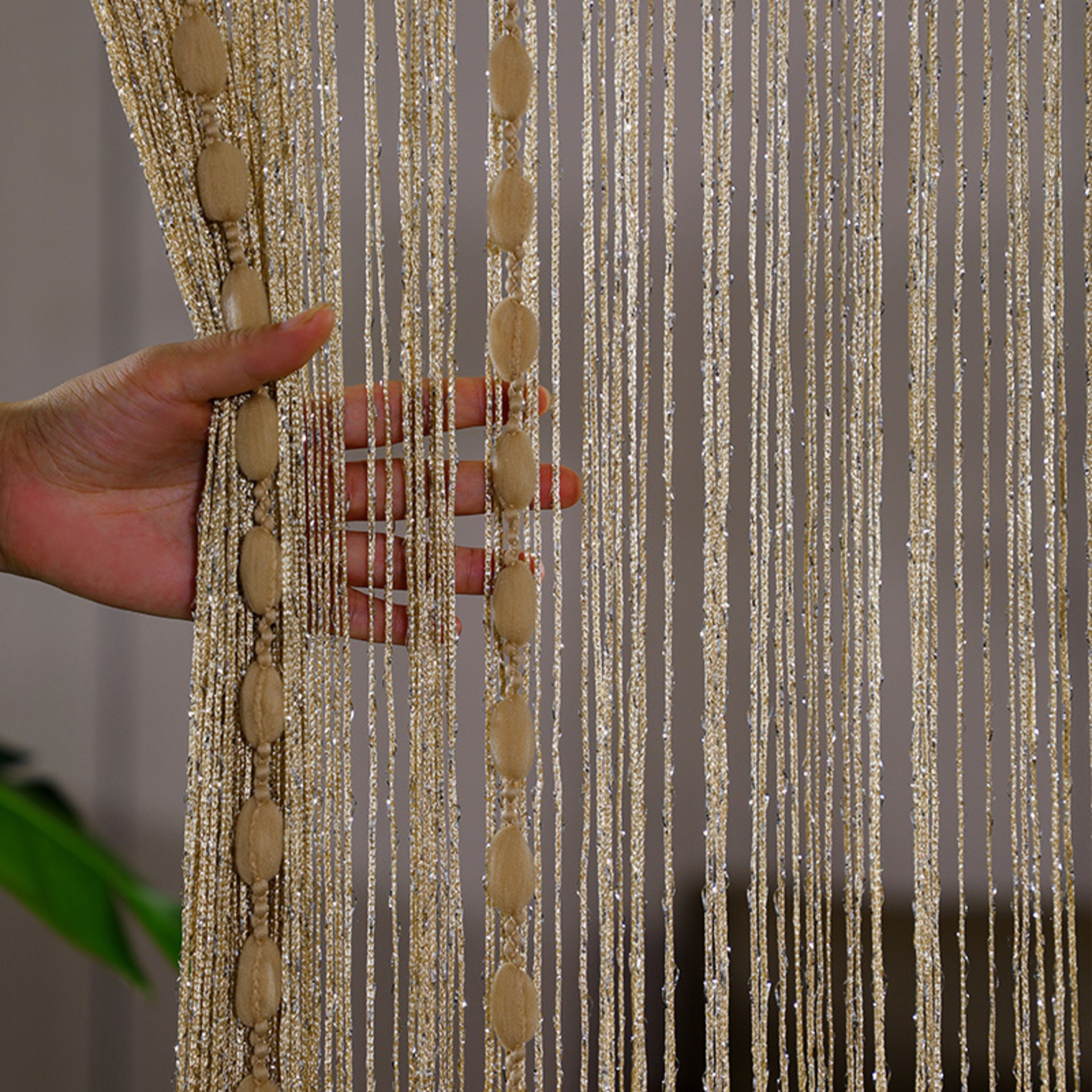 25 Strings Tassel Beaded Curtains Arched Crystal Doorway Curtain Room  Divider