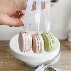 Realistic Macarons Ornaments , Faux Macarons, Fake Macarons, Faux Cookies, Tiered Tray Decor, Christmas Decor, Photo Prop