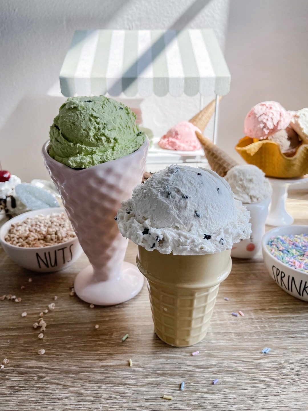 Faux Ice Cream Scoop, Fake Ice Cream Scoops, Ice Cream Decor, Ice Cream ...