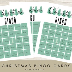 Christmas Bingo Game | Printable Party Game | Family Fun Holiday Game | Canva Template | Holiday Party Game