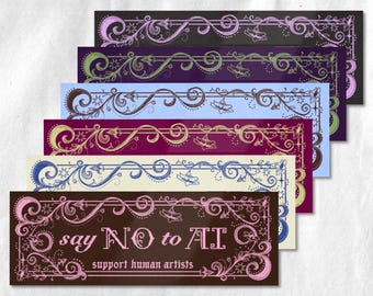 say NO to AI bumper sticker