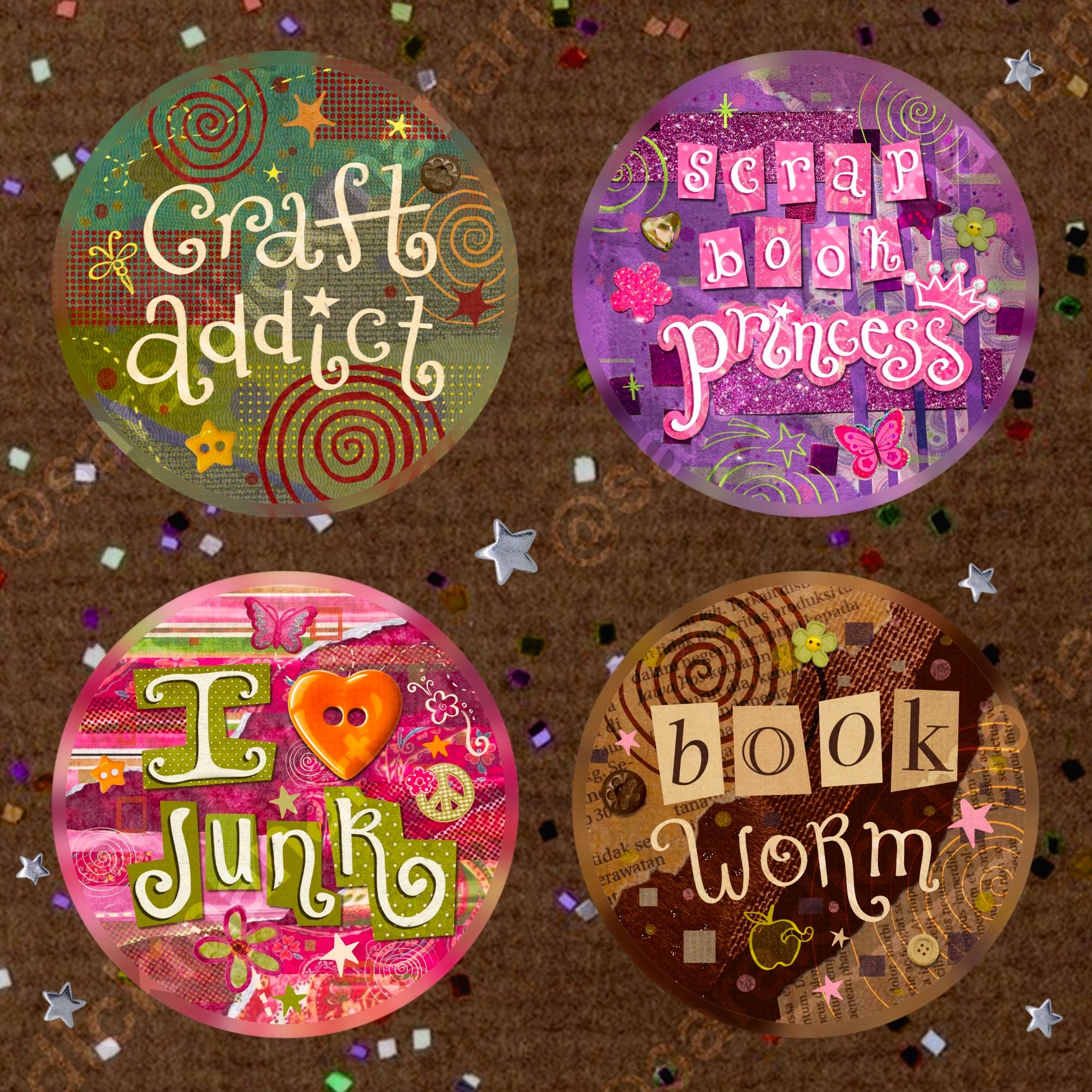 crafty reader sticker sheet