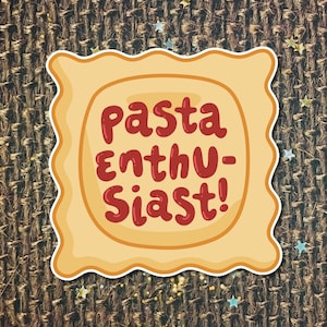 pasta enthusiast ravioli vinyl sticker