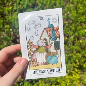 strega nona tarot card sticker