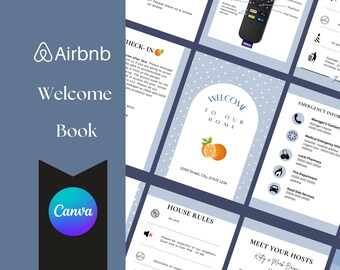 Airbnb Welcome Book, Canva Template, Airbnb Guest Book, Vacation Rental Guest Book, Airbnb Template