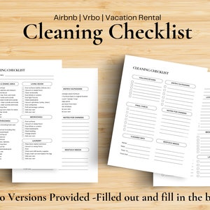 Cleaning Checklist, Airbnb Checklist, Cleaning Printable, Housekeeping, Airbnb Template