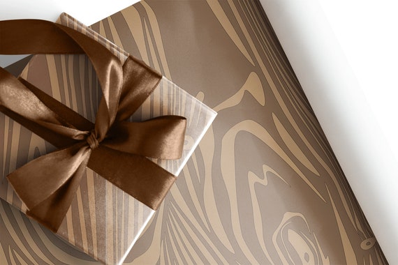 Dark Wood Gift Wrap Wood Art Wrapping Paper Oak Wood Texture Print