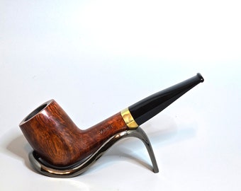 STANWELL JUBILEAUM 190 (1942-1992): Nice/Clean! 70's-90's Danish Vintage Estate Smooth Hexagon Shank Billiard w/Brass Band Tobacco Pipe