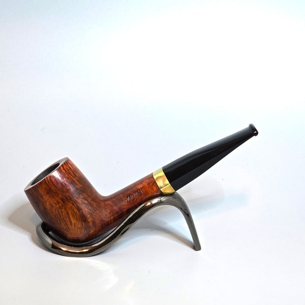 STANWELL JUBILEAUM 190 (1942-1992): Nice/Clean! 70's-90's Danish Vintage Estate Smooth Hexagon Shank Billiard w/Brass Band Tobacco Pipe