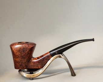 STANWELL HAND MADE 85R Redg. N0. 969-48: Nice+/Clean/Rare! 40's-60's Danish Vtg. Estate Smooth Birds-Eye Briar Freehand Sitter Tobacco Pipe