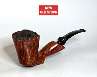 STANWELL HM (005): ¡Rara/Sin usar/Nueva de stock antiguo! Pipa de tabaco danesa vintage de los años 90, de brezo liso de grano recto, grande, para fumar a mano alzada.