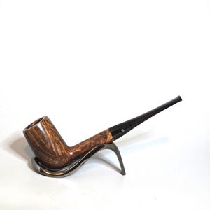 STANWELL DE LUXE 466 Redg. No. 969-48: Nice+/Clean! 40&#39;s-60&#39;s Danish Vintage Estate Smooth Flame Grain Briar Str. Tall Chimney Tobacco Pipe
