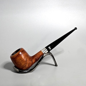 STANWELL STERLING 17: Very Nice/Clean! 70&#39;s-90&#39;s Danish Vintage Estate Birds-Eye Briar Straight Billiard w/Wide Silver Band Tobacco Pipe