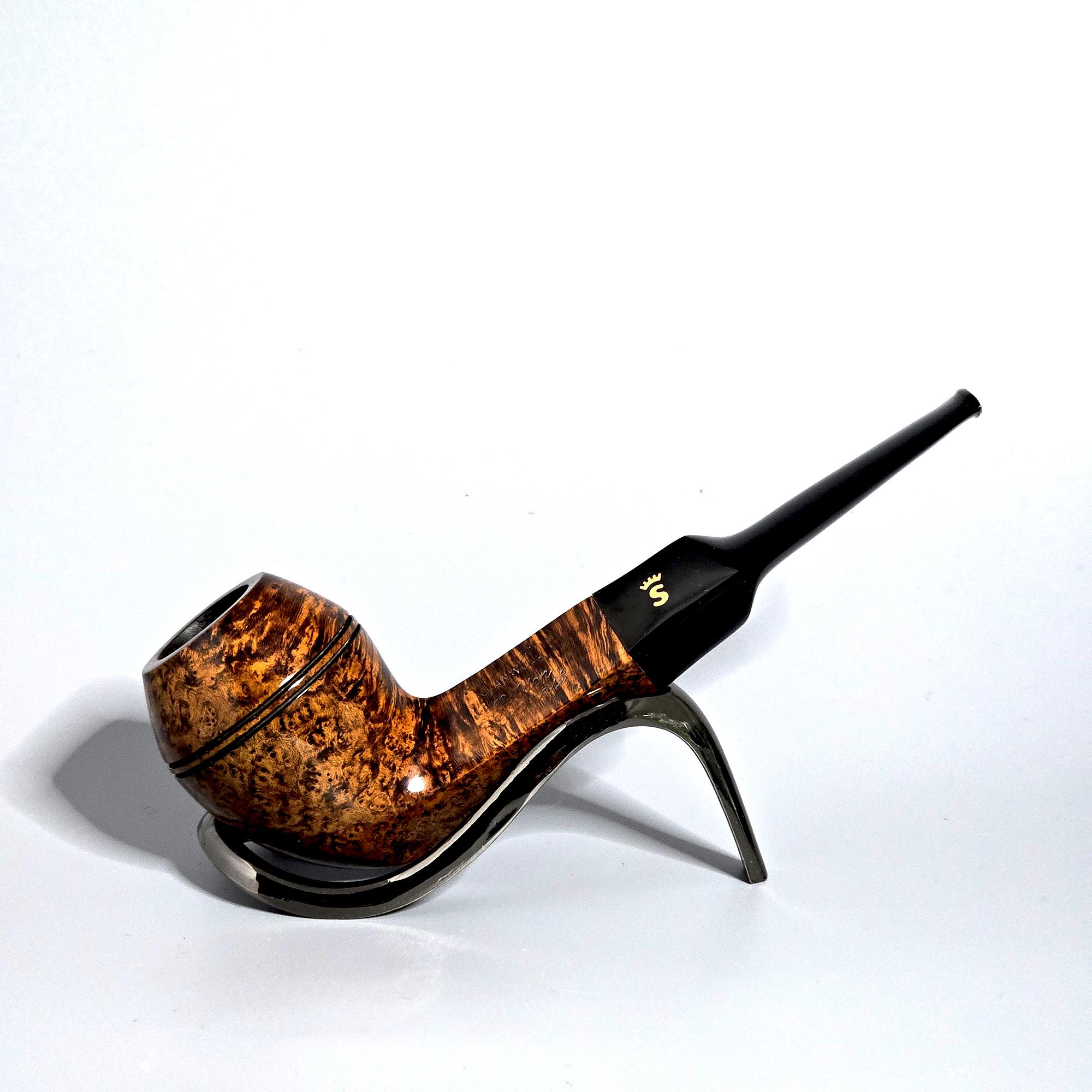 Large Unfinished Briar Pipe Blank - Style 481 Billiard, 30-Year Cured French Briar