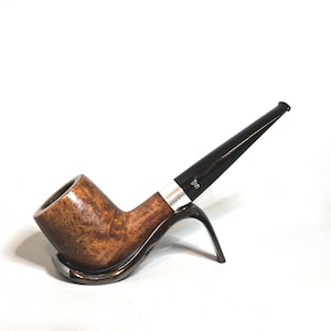 STANWELL STERLING 88: Nice/Clean! 70&#39;s-90&#39;s Danish Vintage Estate Birds-Eye Briar Lg. Straight Billiard w/Wide Silver Band Tobacco Pipe