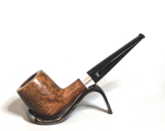 STANWELL STERLING 88: mooi/schoon! Deens vintage landgoed uit de jaren 70-90 Birds-Eye Briar Lg. Recht biljart met brede zilveren band tabakspijp