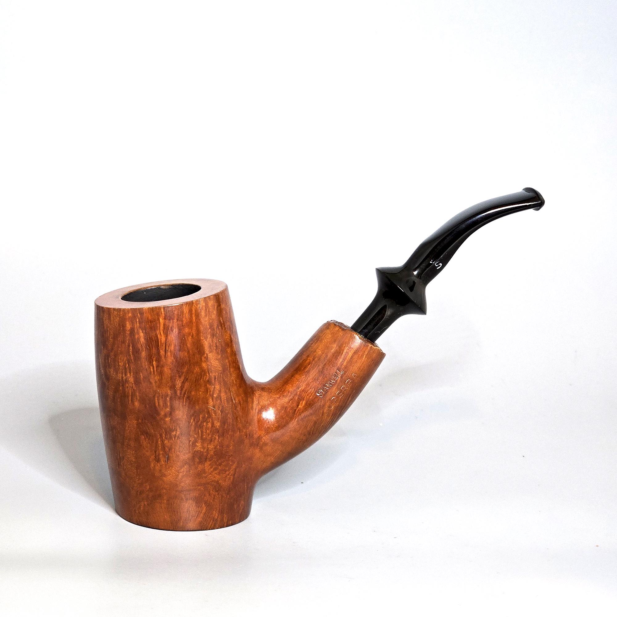 STANWELL SUPERBA D: Nice+/Rare/Clean! 70'S-90'S Danish Vintage Estate Smooth Straight Grain Briar Large Bent Poker Sitter Tobacco Pipe