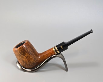 STANWELL BRASS BAND 53: Nice/Clean! 70's-90's Danish Vintage Estate Straight Grain Briar Medium Str. Billiard w/2 Brass Bands Tobacco Pipe