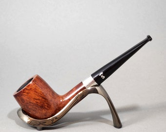 STANWELL STERLING 1984 52: Very Nice/Clean! 1980's Danish Vintage Estate Briar Straight Billiard w/Wide Silver Band Tobacco Smoking Pipe