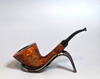 STANWELL ROYAL PRINCE 180: Nice/Clean! 70's-90's Danish Vintage Estate Birds-Eye/Cross Briar Oval Shank Bent Dublin/Freehand Tobacco Pipe